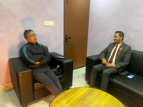 सञ्चारमन्त्री खरेल र राप्रपा अध्यक्ष लिङ्देनबीच भेटवार्ता