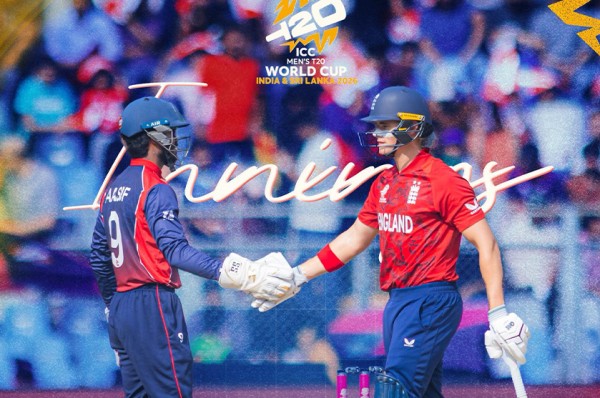 नेपाललाई इंग्ल्याण्डको १८५ रनको लक्ष्य