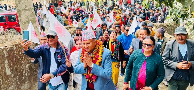 दाङ–२ मा चार दलबीच कडा प्रतिस्पर्धा, शंकर पोखरेललाई बलियो चुनौती