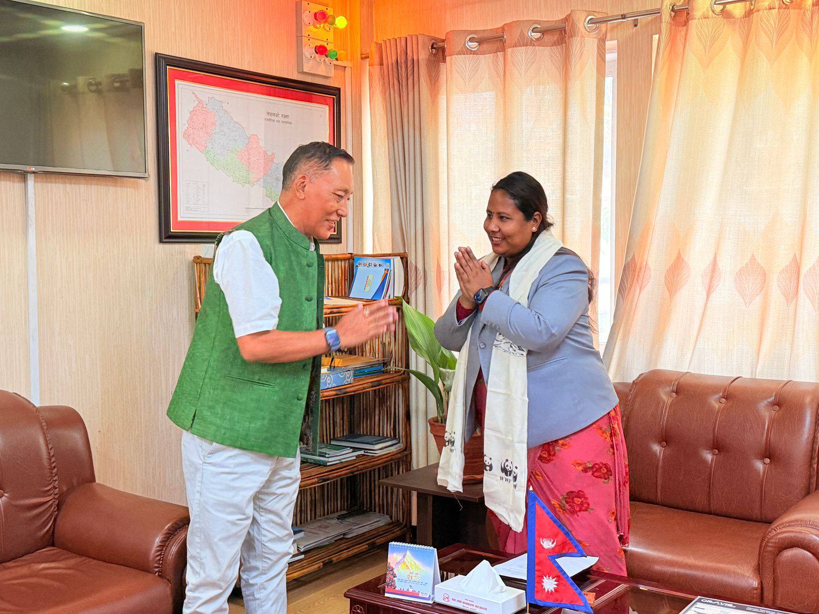 वन तथा वन्यजन्तु संरक्षणमा सहकार्य सुदृढ गर्न मन्त्री चौधरी र डब्लु डब्लु एफबीच छलफल