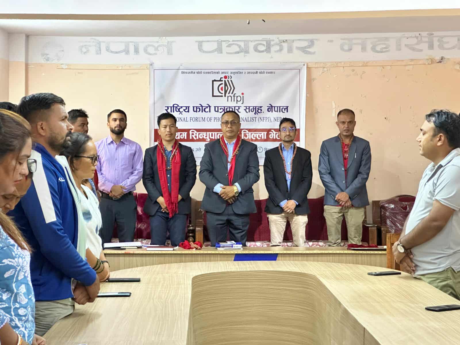 एनएफपिजेले सिन्धुपाल्चोकमा शाखा विस्तार गर्दै नयाँ समिति गठन