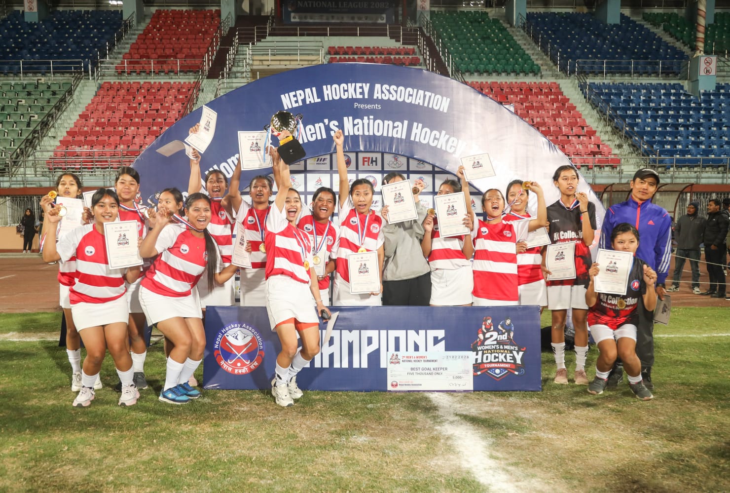 राष्ट्रिय हक्की प्रतियोगितामा पुरुषतर्फ सुदूरपश्चिम र महिलातर्फ गण्डकीले जित्यो उपाधि