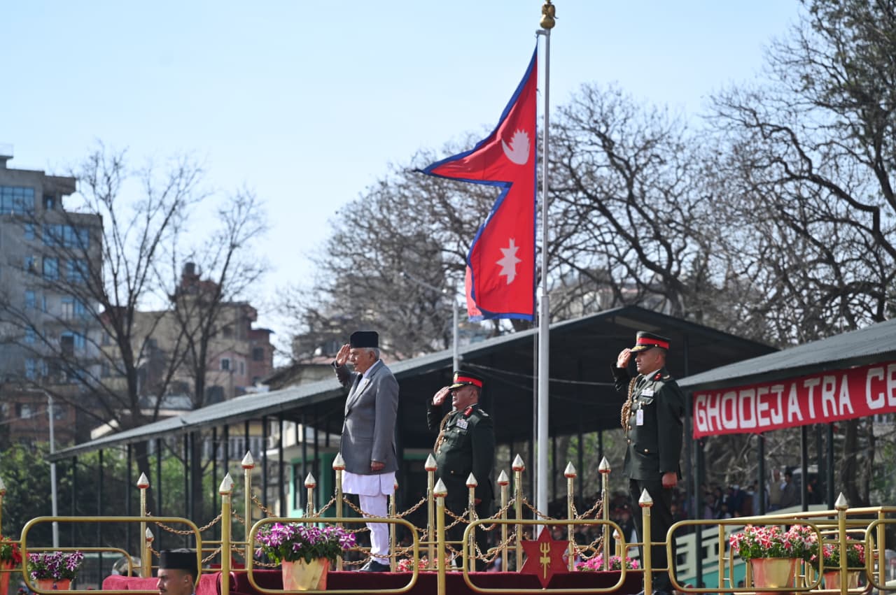 राष्ट्रपति पौडेलद्वारा घोडेजात्रा अवलोकन (फोटो फिचर)