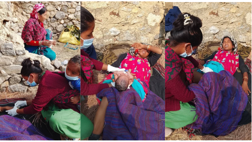 बाजुराकी भण्डारीले बाटोमै जन्माइन् बच्चा